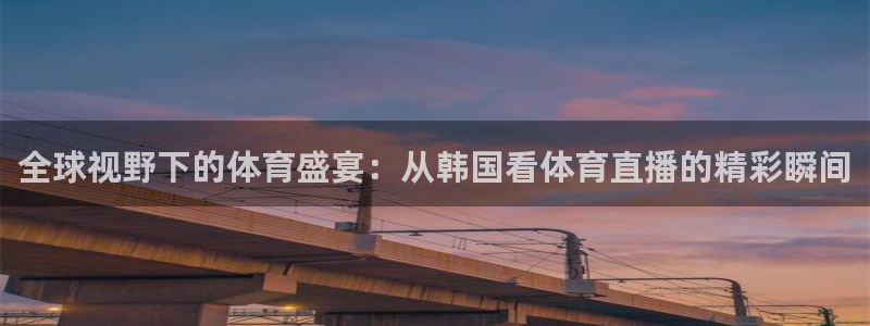 新球赛直播：全球视野下的体育盛宴：从韩国看体育直播的精彩瞬间